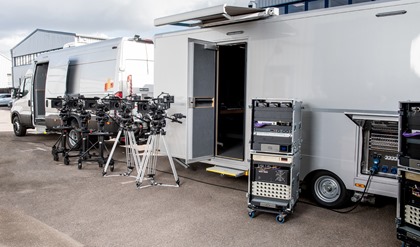 Exterior of ATG Danmon designed and integrated UHD OB vehicle and trailer